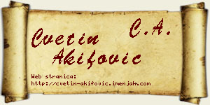 Cvetin Akifović vizit kartica